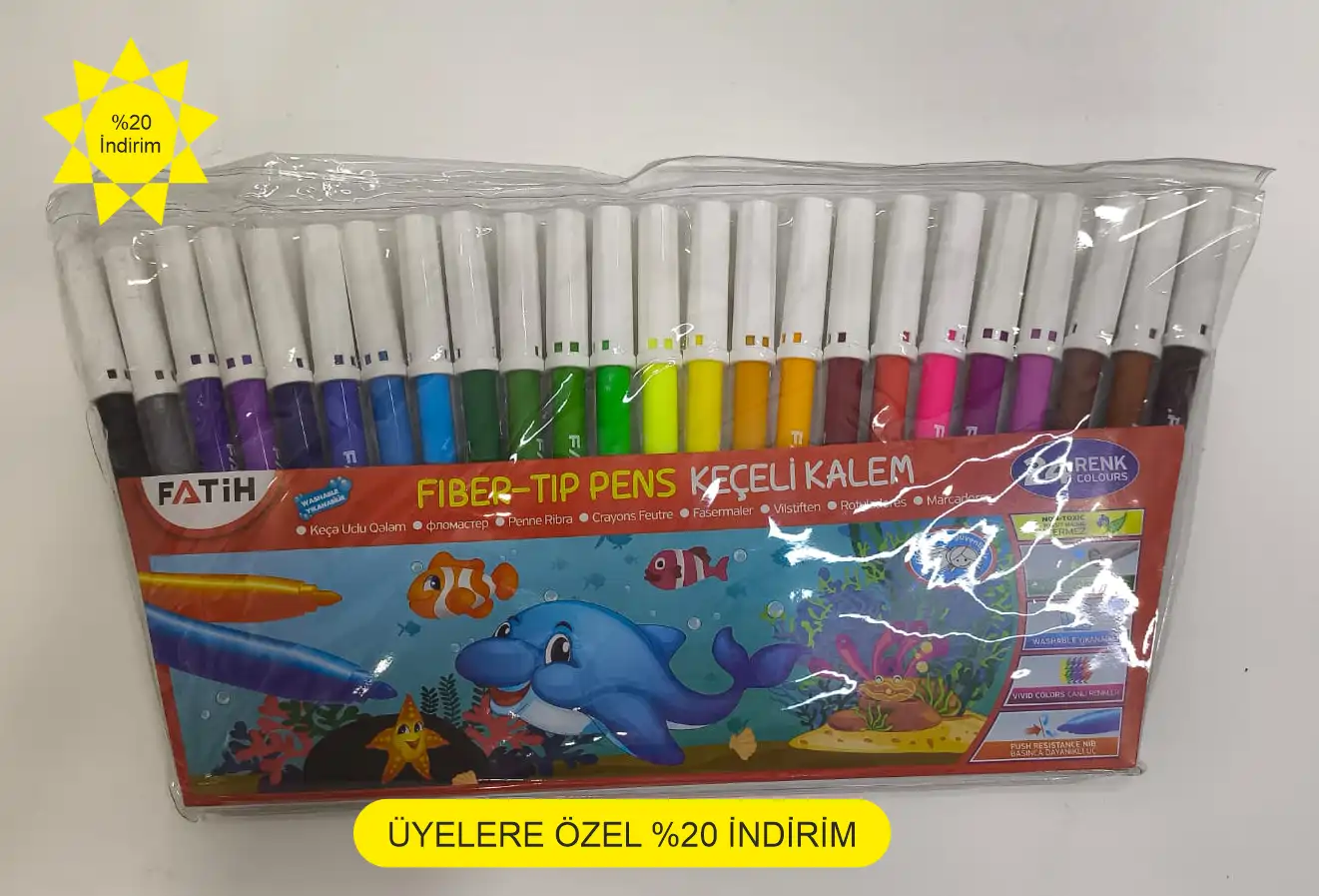 24 lü fatih keçeli kalem