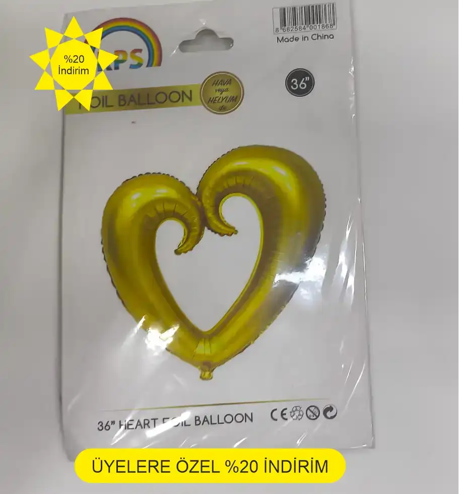 Dekoratif Kalp folyo balon