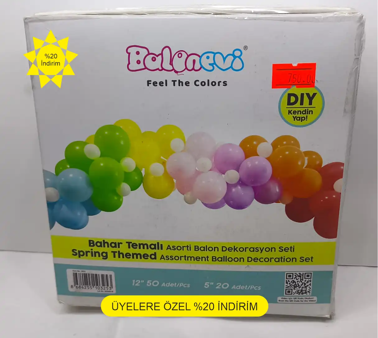 asorti balon dekarasyon bahar temalı