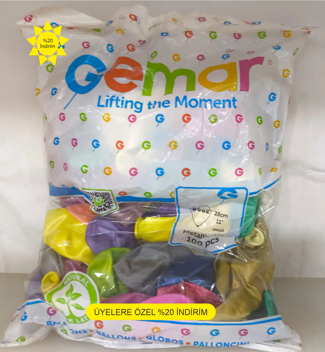 metalik balon karışık